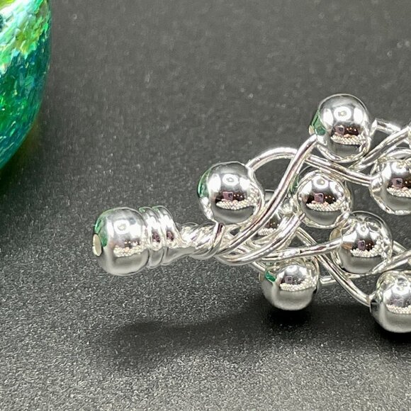 Sterling Silver 925 Wide Beaded Woven Cuff Bracelet #1168 - Picture 5 of 7